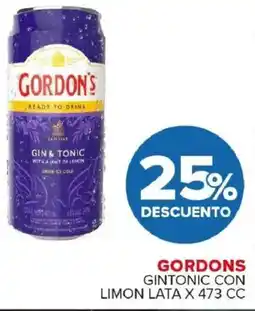 Carrefour Maxi Gordons gintonic con limon lata oferta