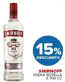 Carrefour Maxi Smirnoff vodka botella oferta