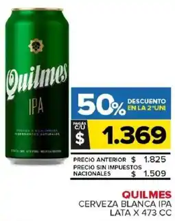 Carrefour Maxi Quilmes cerveza blanca ipa lata oferta