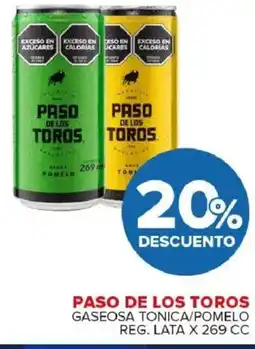 Carrefour Maxi Paso de los toros gaseosa tonica/pomelo reg. lata oferta