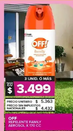Carrefour Maxi Off repelente family aerosol oferta