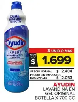 Carrefour Maxi Ayudin lavandina en gel original botella oferta