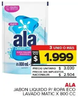 Carrefour Maxi Ala jabon liquido p/ ropa eco lavado matic oferta