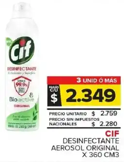 Carrefour Maxi Cif desinfectante aerosol original oferta