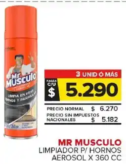 Carrefour Maxi Mr musculo! limpiador p/ hornos | aerosol oferta