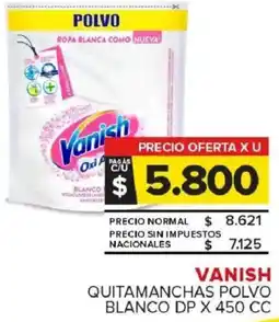 Carrefour Maxi Vanish quitamanchas polvo blanco dp oferta