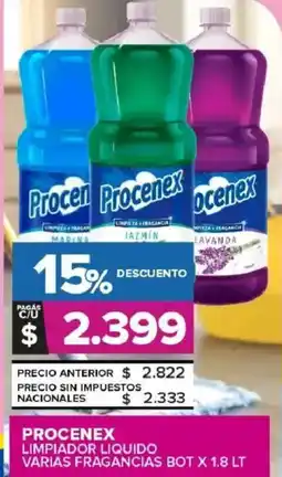 Carrefour Maxi Procenex limpiador liquido varias fragancias bot oferta
