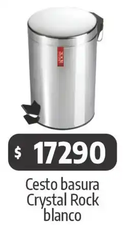 Autoservicio Capo Crystal rock cesto basura blanco oferta