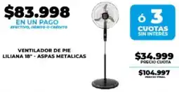 Supermayorista Vital Ventilador de pie liliana 18" oferta