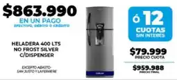 Supermayorista Vital Heladera no frost silver c/dispenser oferta