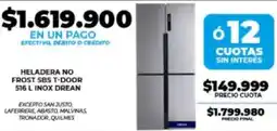 Supermayorista Vital Drean heladera no frost sbs t-door inox oferta
