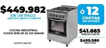 Usman cocina industrial acero win up
