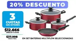 Supermayorista Vital En set baterias multiflon seleccionadas oferta