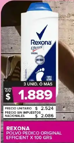 Carrefour Maxi Rexona polvo pedico original efficient oferta