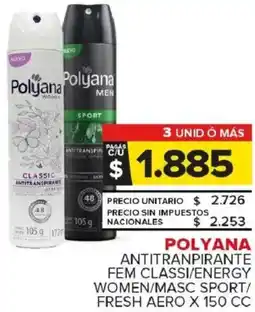 Carrefour Maxi Polyana antitranpirante fem classi/energy women/masc sport/ fresh aero oferta
