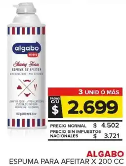 Carrefour Maxi Algabo espuma para afeitar oferta