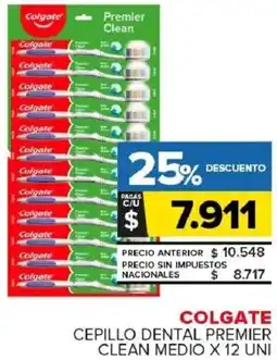 Carrefour Maxi Colgate cepillo dental premier clean medio oferta