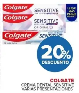 Carrefour Maxi Colgate crema dental sensitive varias presentaciones oferta