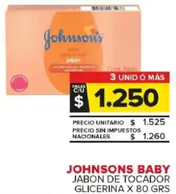 Carrefour Maxi Johnsons baby jabon de tocador glicerina oferta