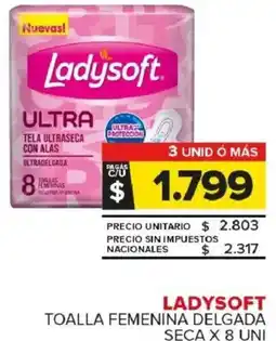 Carrefour Maxi Ladysoft toalla femenina delgada seca oferta
