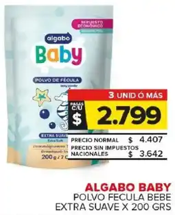 Carrefour Maxi Algabo baby polvo fecula bebe extra suave oferta