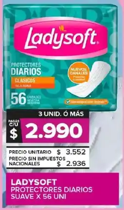 Carrefour Maxi Ladysoft protectores diarios suave oferta