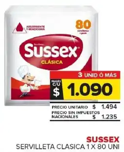 Carrefour Maxi Sussex servilleta clasica oferta
