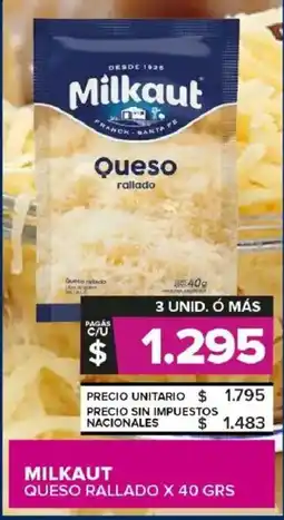Carrefour Maxi Milkaut queso rallado oferta
