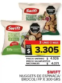 Carrefour Maxi Swift nuggets de espinaca/ brocoli fp oferta
