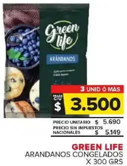 Carrefour Maxi Green life arandanos congelados oferta