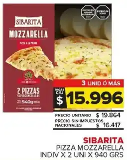 Carrefour Maxi Sibarita pizza mozzarella indiv oferta