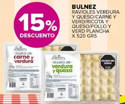 Carrefour Maxi Bulnez ravioles verdura y queso/carne y verd/ricota y queso/pollo y verd plancha oferta