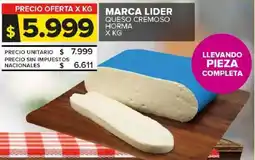 Carrefour Maxi Marca lider queso cremoso horma oferta