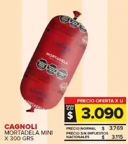 Carrefour Maxi Cagnoli mortadela mini oferta