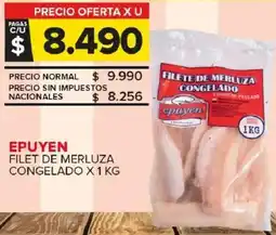 Carrefour Maxi Epuyen filet de merluza congelado oferta