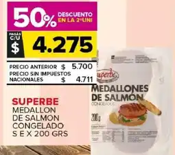 Carrefour Maxi Superbe medallon de salmon congelado oferta