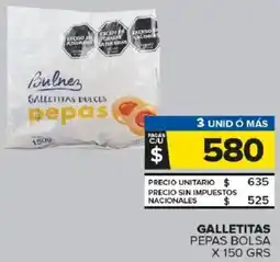 Carrefour Maxi Bulnez galletitas pepas bolsa oferta
