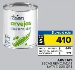 Carrefour Maxi Bulnez arvejas secas remojadas lata oferta