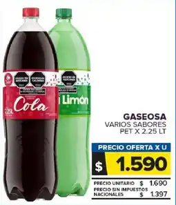 Carrefour Maxi Gaseosa varios sabores pet oferta