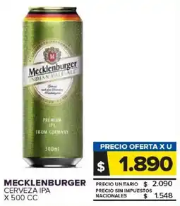 Carrefour Maxi Mecklenburger cerveza ipa oferta