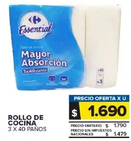 Carrefour Maxi Essential rollo de cocina oferta