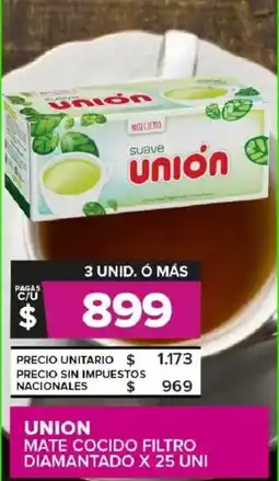 Carrefour Maxi Union mate cocido filtro diamantado oferta