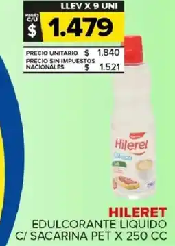 Carrefour Maxi Hileret edulcorante liquido c/ sacarina pet oferta