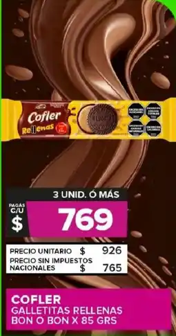 Carrefour Maxi Cofler galletitas rellenas bon o bon oferta