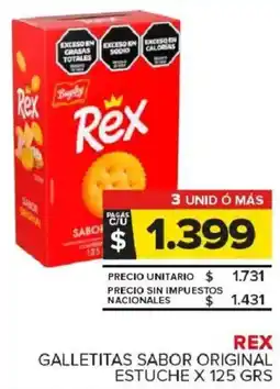 Carrefour Maxi Rex galletitas sabor original estuche oferta