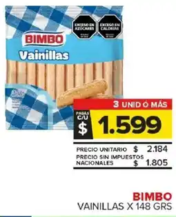 Carrefour Maxi Bimbo vainillas oferta