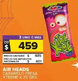 Carrefour Maxi Xtreme air heads caramelo fresa oferta