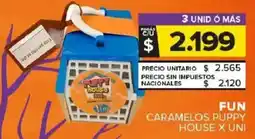 Carrefour Maxi Fun caramelos puppy house oferta