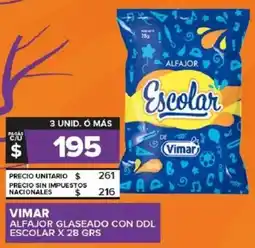 Carrefour Maxi Vimar alfajor glaseado con ddl escolar oferta