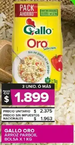 Carrefour Maxi Gallo oro arroz parboil bolsa oferta